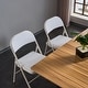 preview thumbnail 6 of 9, Elegant Foldable Iron & PVC Chairs for Convention & Exhibition White