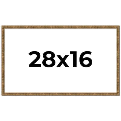 28x16 Frame Gold Solid Wood Picture Frame - Complete Modern Photo