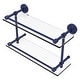 preview thumbnail 4 of 55, Allied Brass Waverly Place 16 Inch Double Glass Shelf with Gallery Rail 16 - Mediterranean Blue