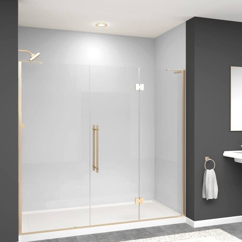 Transolid EHTF78247610C-BK Elizabeth 76" High x 78" Wide Hinged Semi - Champagne Bronze