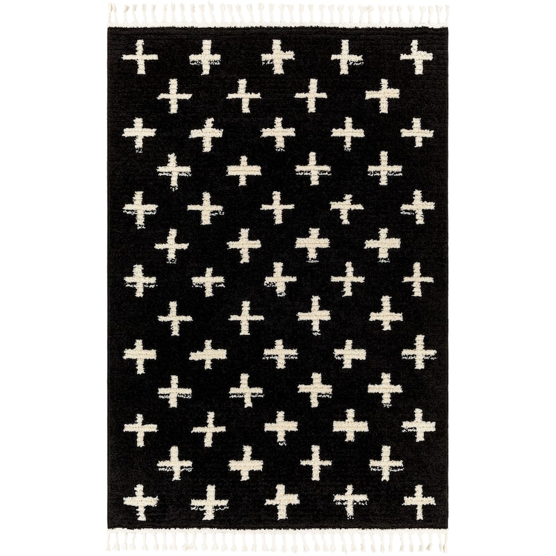 Livabliss Casual Casablanca Shag Graphic Area Rug