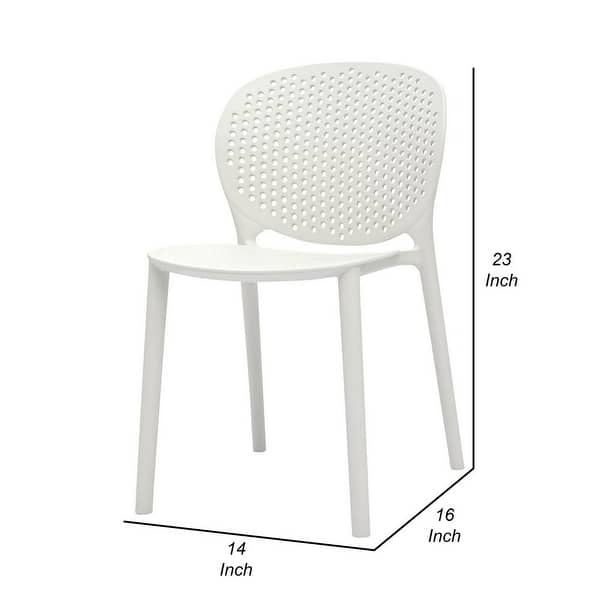 dimension image slide 2 of 4, 14 Inch Kids Side Chair with Round Dotted Backrest and Armless