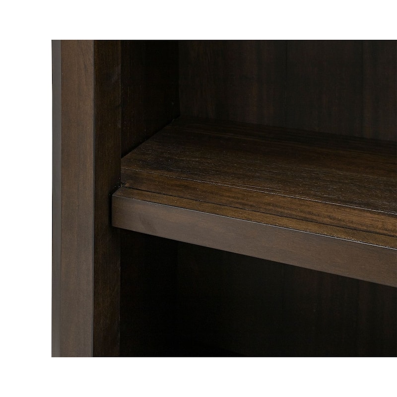 Executive Open Bookcase, Fully Assembled, Brown - 36"W x 78"H x 14"D