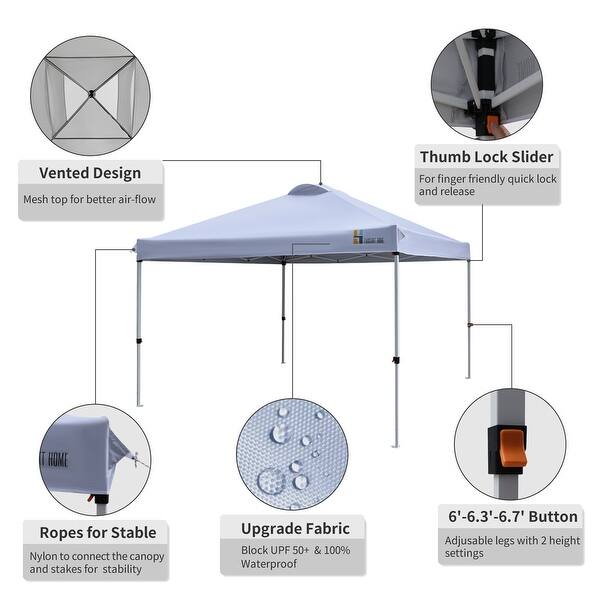 10\'x10\' Pop Up Canopy Portable Folding Instant Canopy Tent with