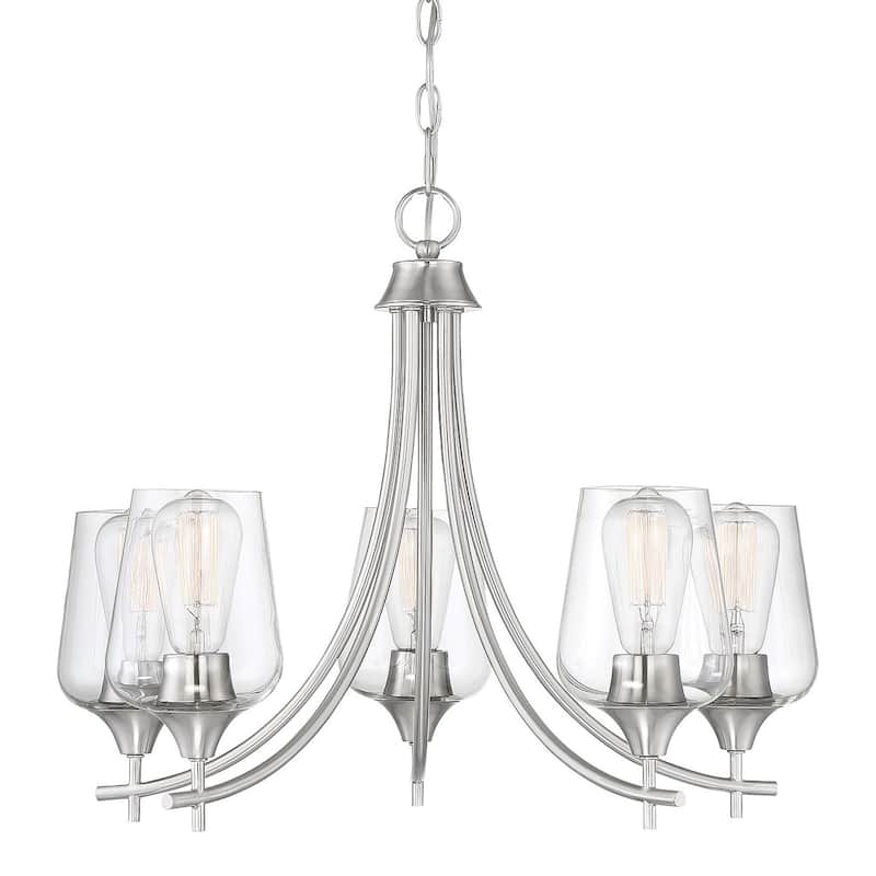 Savoy House Octave 5 Light 23" Wide Chandelier - Satin Nickel