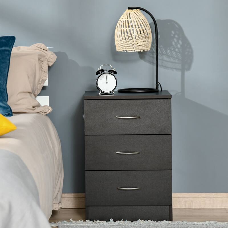 Nightstand With 3 Drawers And Storage Stand