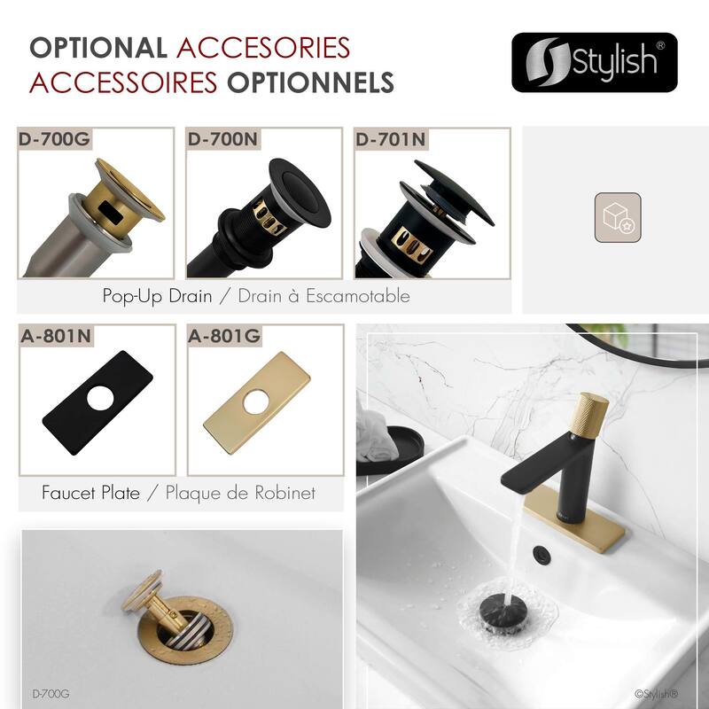 STYLISH Single-Handle Vessel Bathroom-Faucet B-104