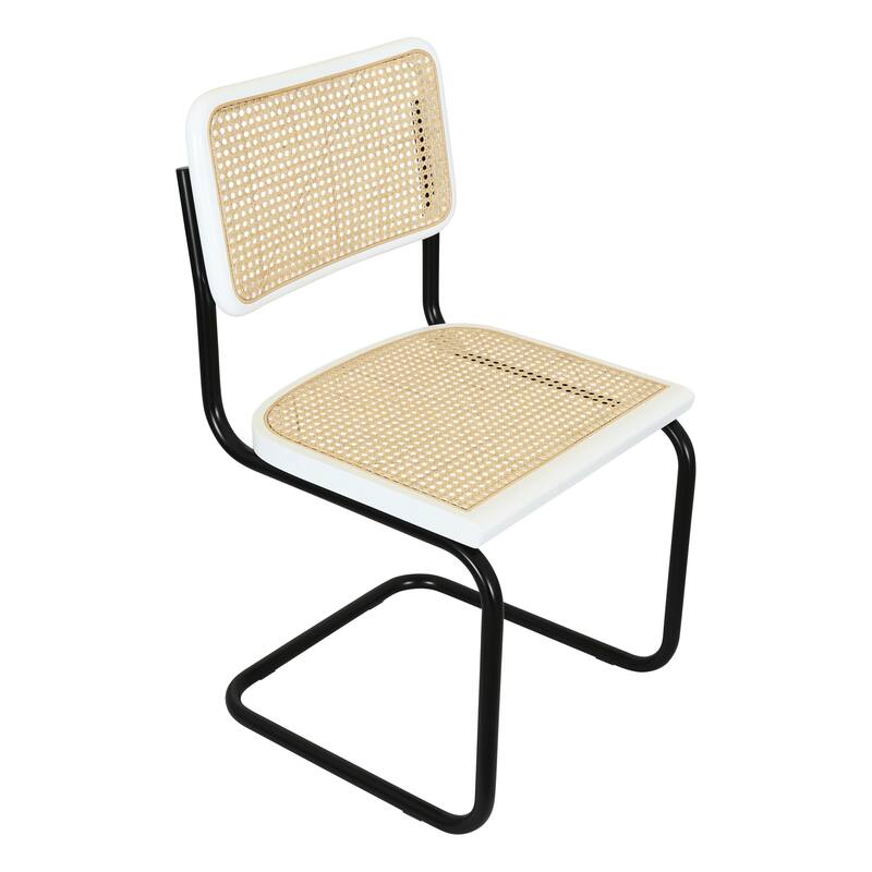 Breuer Chair Company Marcel Breuer Cesca Cane Cantilever Side Chair w/ Black Steel Frame (Various Wood & Cane Colors)