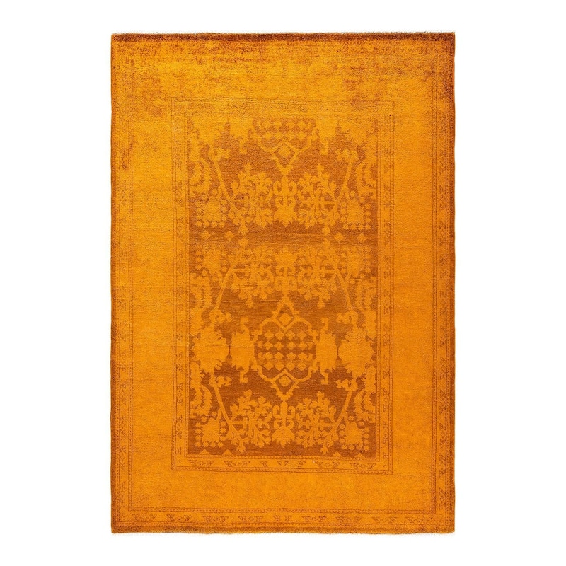 Vibrance, One-of-a-Kind Handmade Area Rug - Gold, 4' 3" x 6' 2" - 4' 3" x 6' 2"
