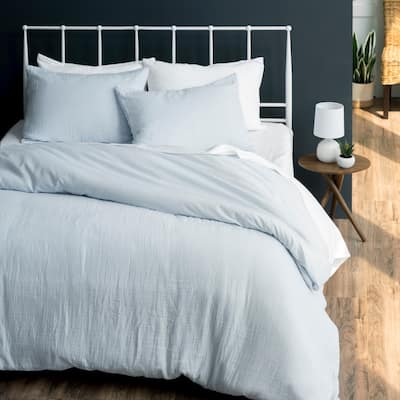 The Welhome Reese 144TC Cotton Gauze 3-piece Duvet Cover Set