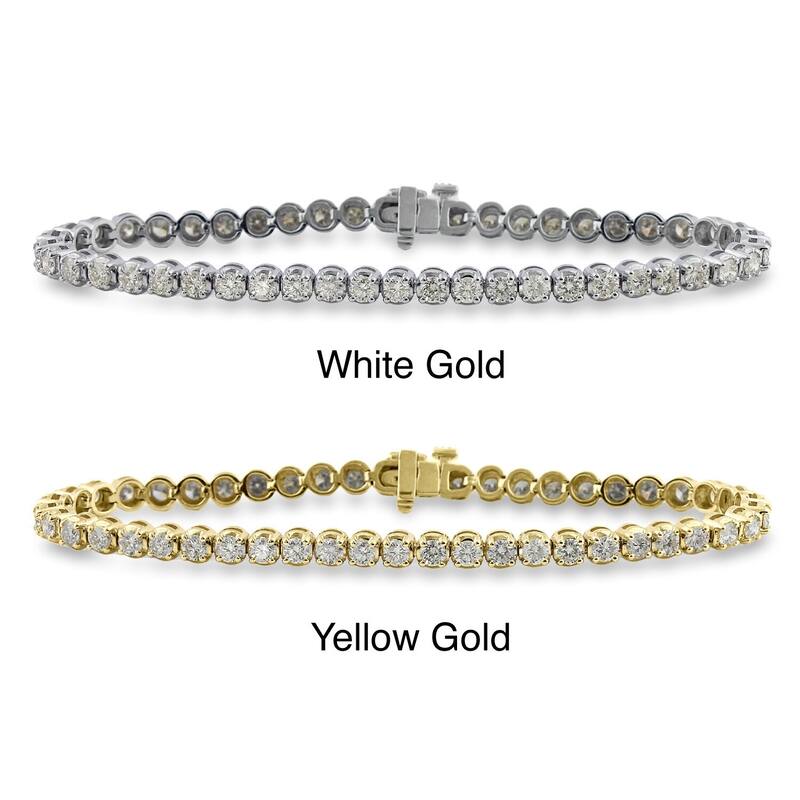 Auriya 3 carat TW Round Diamond Tennis Bracelet 14k Gold