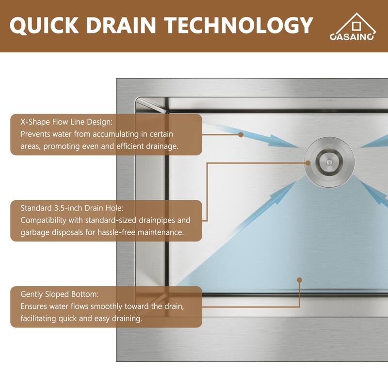 All-in-one Handmade 33 in. Stainless Steel Farmhouse/Apron-Front Kitchen Sink with Faucet, Bottom Grid, and Basket Strainer
