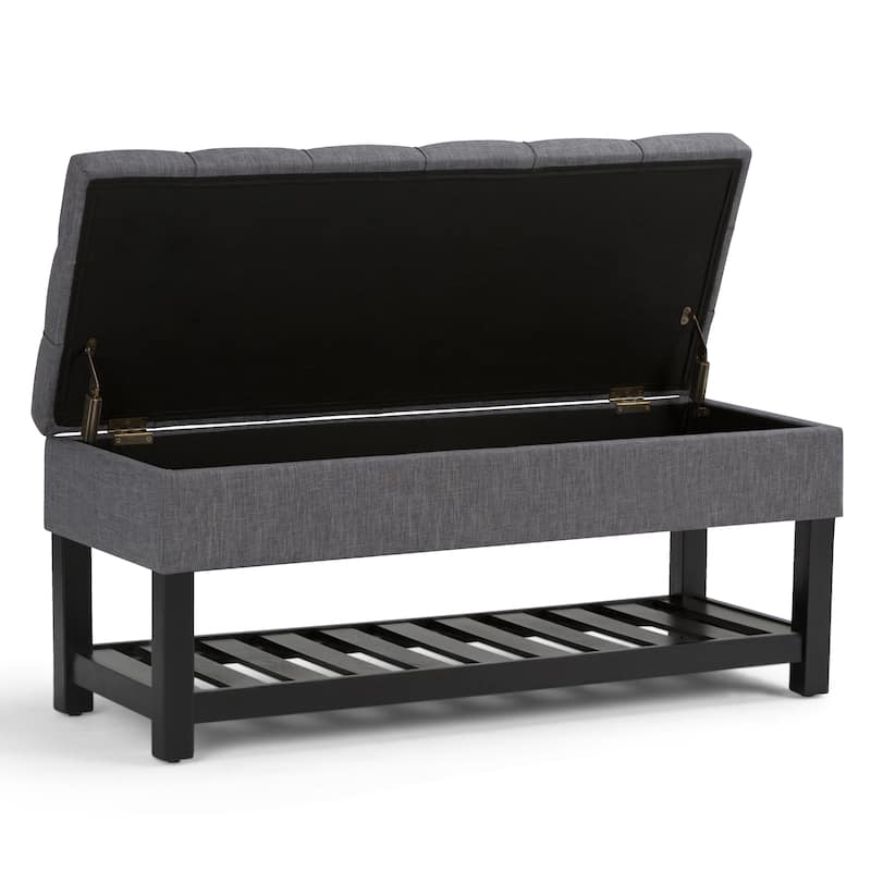 WYNDENHALL Wyatt 44 inch Wide Transitional Rectangle Ottoman Bench - 43"x 17"x 18.5"