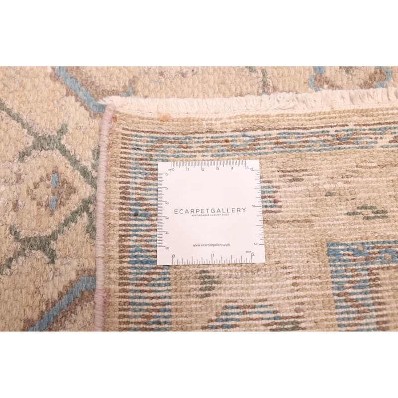 ECARPETGALLERY Hand-knotted Antalya Vintage Khaki Wool Rug - 3'2 x 9'10