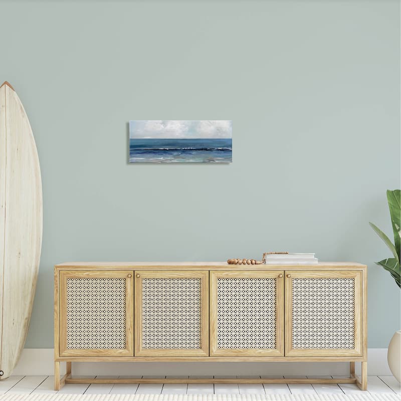 Stupell Cloudy Ocean Waves Horizon Canvas Wall Art, Design by Sally Swatland