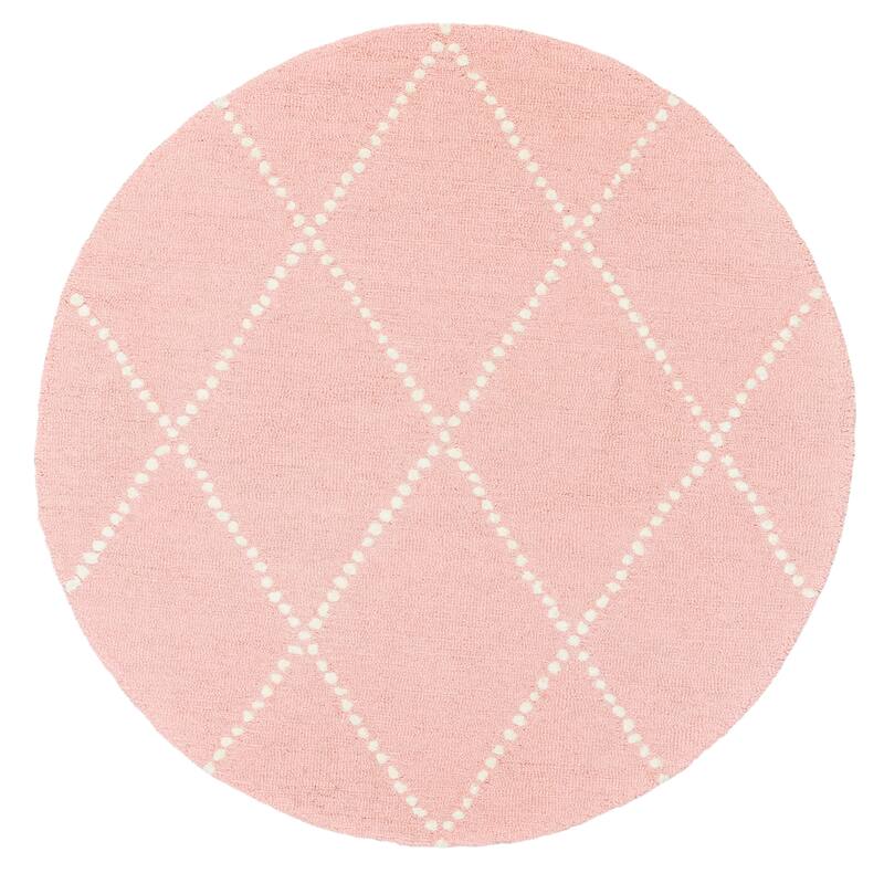 Nuloom Handmade Dotted Trellis Wool Kids Nursery Rug