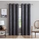 preview thumbnail 1 of 74, Gracewood Hollow Plakalo Embossed Thermal-weaved Blackout Grommet Drapery Curtains 38" W x 84" L - Charcoal