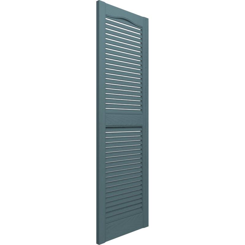 Lifetime, Std. Cathedral Top Ctr Mullion, Open Louver Shutters, (Pair)