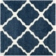 preview thumbnail 30 of 51, SAFAVIEH Montreal Shag Ucha 2-inch Thick Rug 6'7" Square - Blue/Ivory - Square