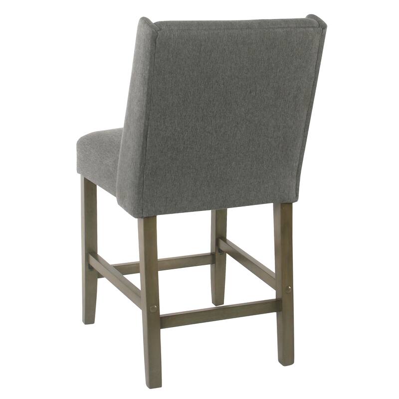 HomePop Dinah Modern 24" Counter Stool - Pewter - 24 inches - 24 inches