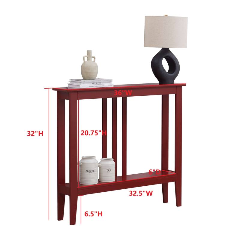 Console Entryway Table, Red