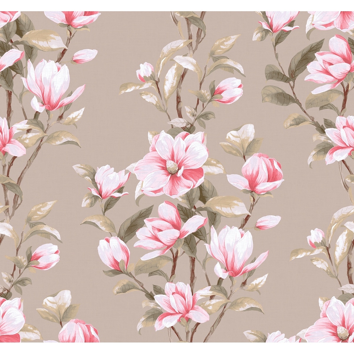 Seabrook Designs Liberty Floral Stripe Unpasted Wallpaper