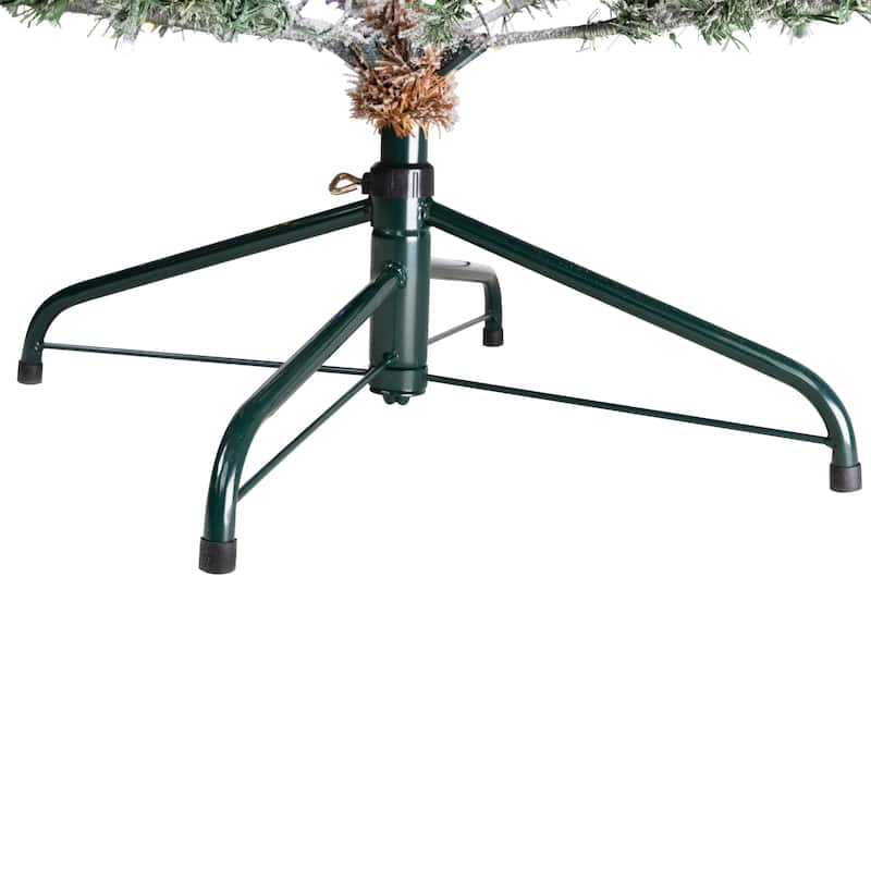 Real Touch™ Elite Pre-Lit Flocked Kodiak Pine IPT Artificial Christmas Tree - 6' Dual Color LED - 6 Foot