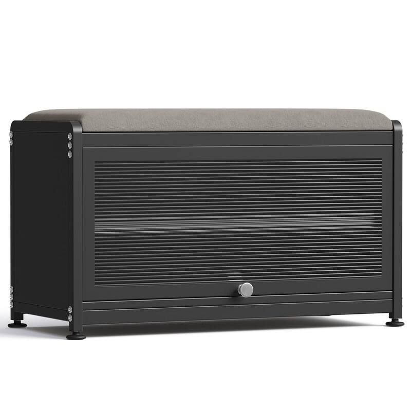 2-Tier Flip-Up Shoe Bench with Storage – 286lb Capacity, Soft Seat & Magnetic Closure