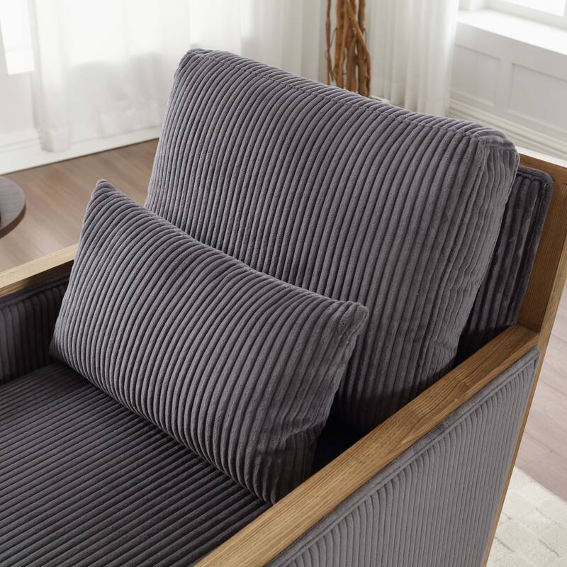 Swivel Barrel Chair, Comfy Accent Sofa Chair for Living Room, 360 Degree Swivel Barrel Club Chair