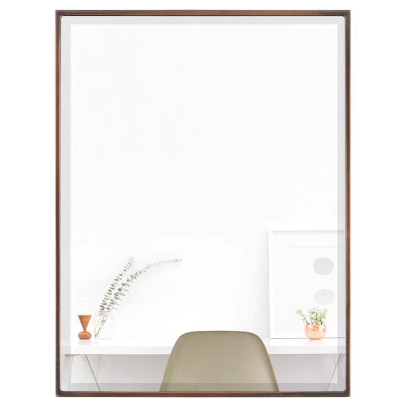 Livingston Framed Rectangle Mirror - Rubbed Bronze - Rubbed Bronze