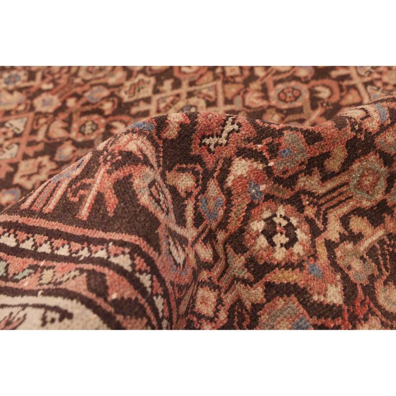ECARPETGALLERY Hand-knotted Antalya Vintage Dark Brown Wool Rug - 3'9 x 11'0