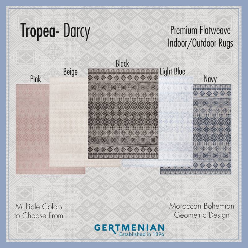 Tropea Darcy Indoor Outdoor Flatweave Area Rug Boho Geometric Polypropylene