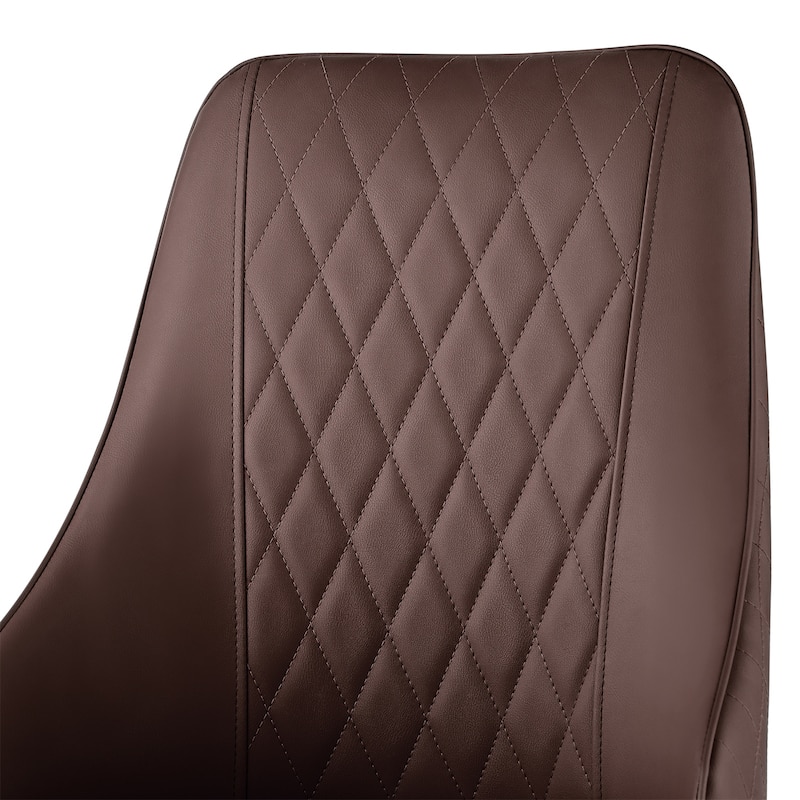 Faux Leather Upholstered Dining Chairs Set of 2 - 35.63"H x 17.72"W x 17.32"D