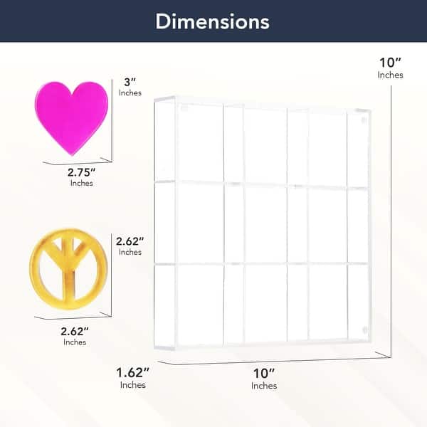 dimension image slide 3 of 4, American Art Decor Tic Tac Toe Game Board Set Coffee Table Decor