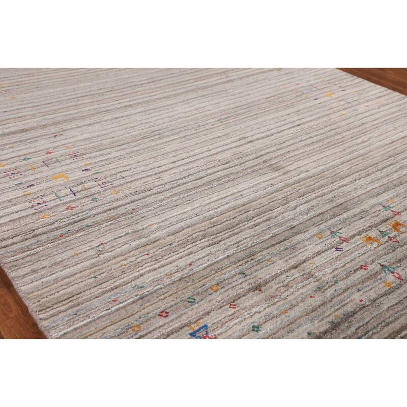 Gabbeh Oriental Area Rug Handmade Wool Carpet - 5'0" X 7'11"