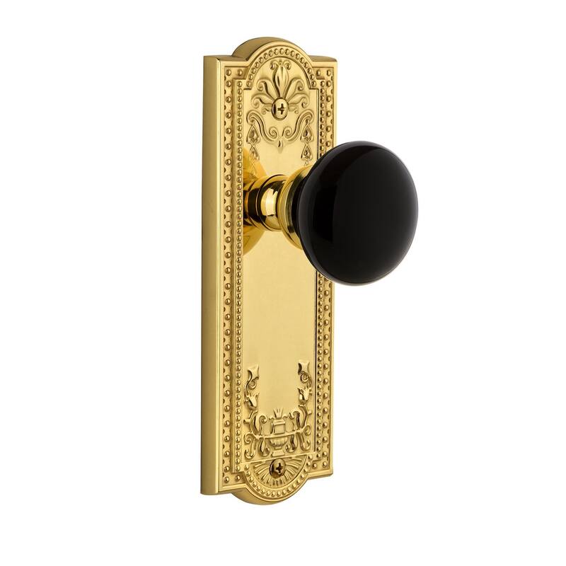 Grandeur Parthenon Solid Brass Rose Single Dummy Door Knob with - Lifetime Brass