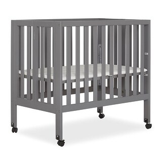Dream On Me Jett Non-Full Size Folding Crib - Steel Grey