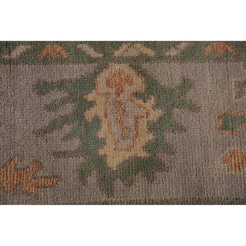 Floral Oushak Oriental Area Rug Handmade Wool Carpet - 9'2"x 11'9"