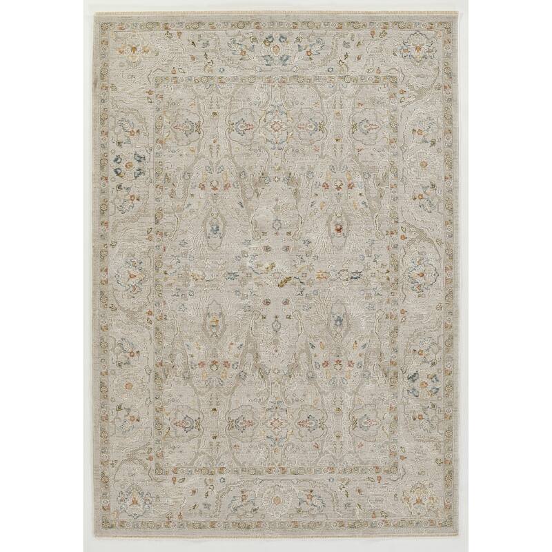 Momeni Morgan Traditional Floral Polyester Area Rug - 7' 10" x 10' 10" - Beige