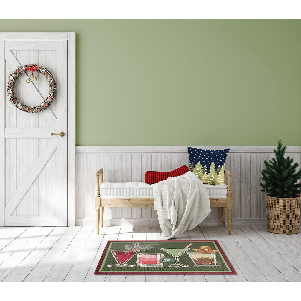 Liora Manne Esencia Let's Get Jolly Indoor/Outdoor Mat
