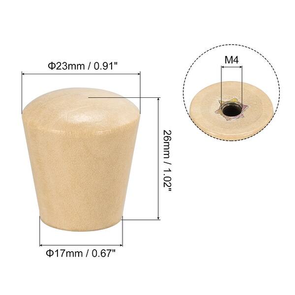 Round Wood Knobs, 10pcs 23x26mm Pull Handles for Drawer with Screws Bed Bath & Beyond 35867631