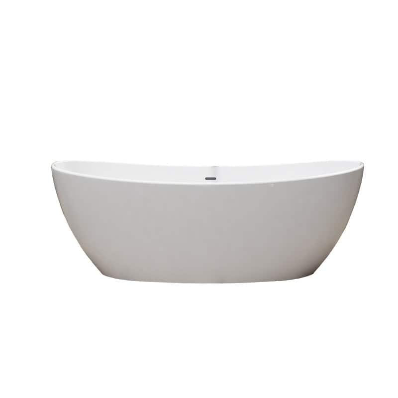 Manhattan 59" Solid Surface Freestanding Soaking Bathtub