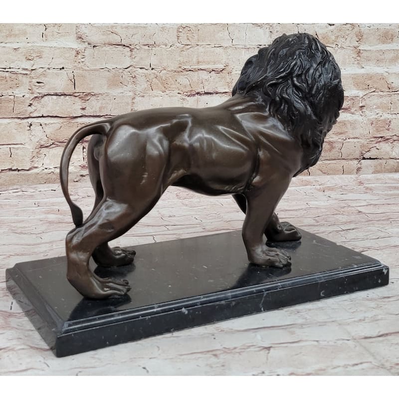 Hot Cast Bronze Hunting Lion Puma Lioness Jungle Safari Statue Sculpture Figurine
