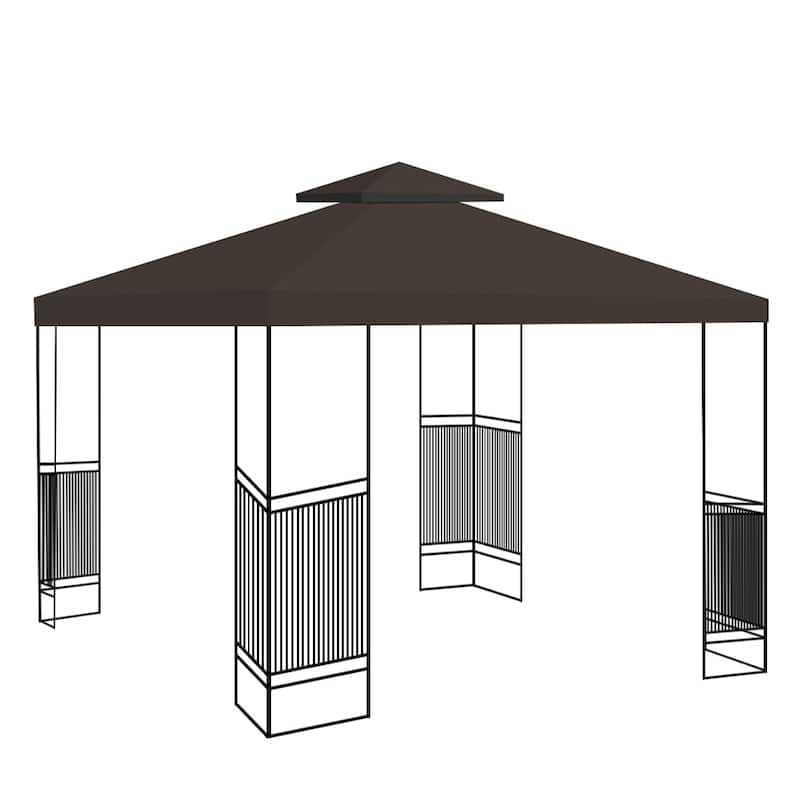 2-Tier Replacement Canopy Top Outdoor Garden Gazebo Roof - 10' x 10'