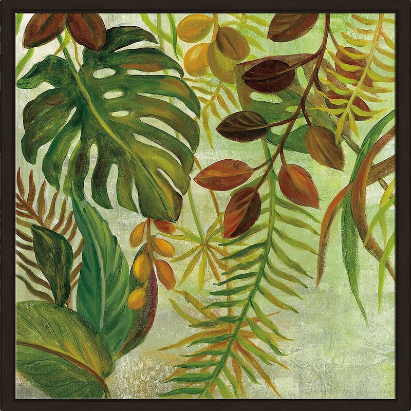 "Tropical Greenery I" Print on Floating Canvas