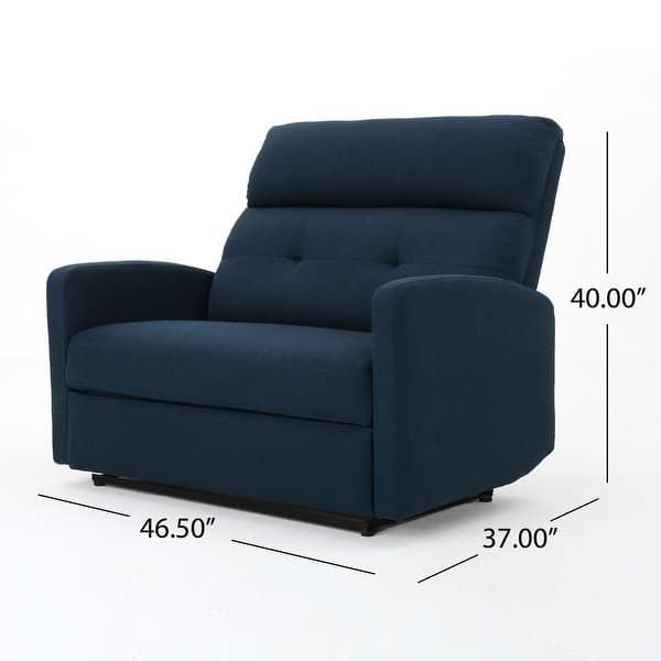 dimension image slide 1 of 2, Halima Fabric 2-seater Recliner Club Chair by Christopher Knight Home