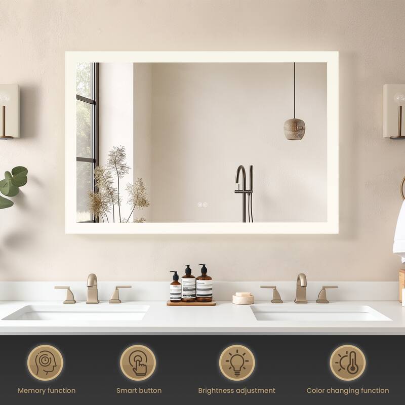 Beijing Rectangular Frameless LED Wall Bath Vanity Mirror