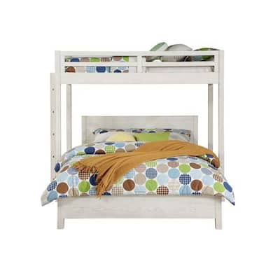 Twin Loft Bed in Weathered White Finish