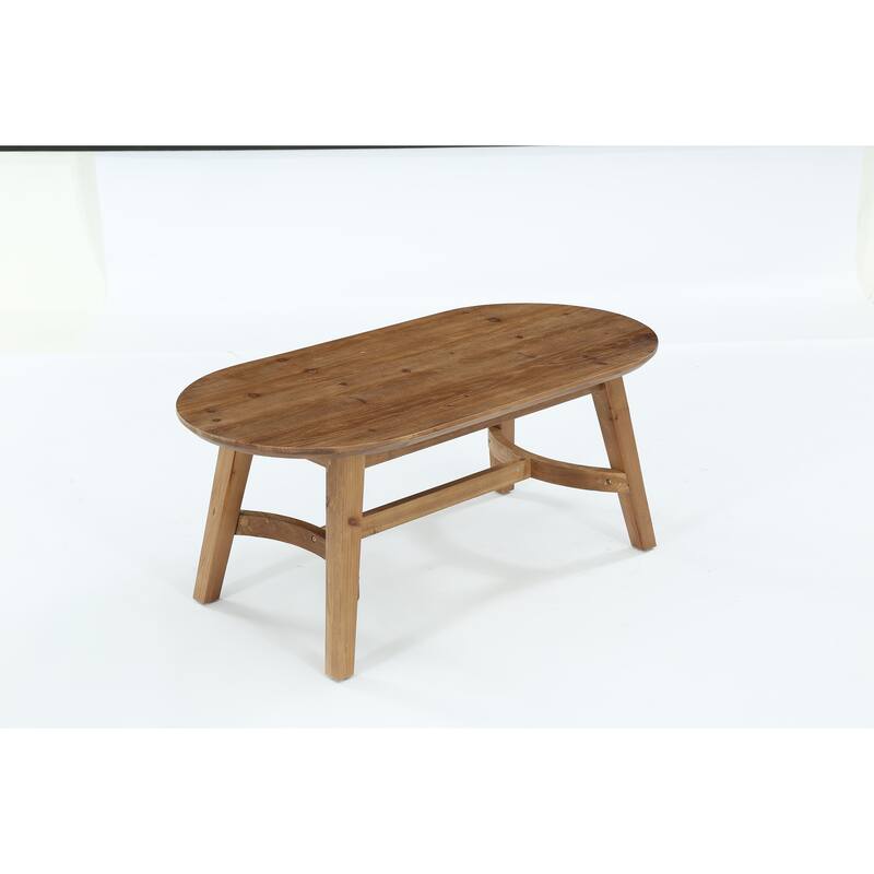 47.24-Inch Farmhouse Solid Wood Coffee Table