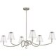 preview thumbnail 4 of 5, McKinney 6-Light Brushed Nickel Linear Chandelier